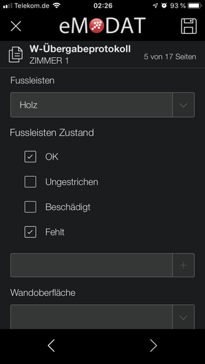 eMODAT Übergabeprotokoll